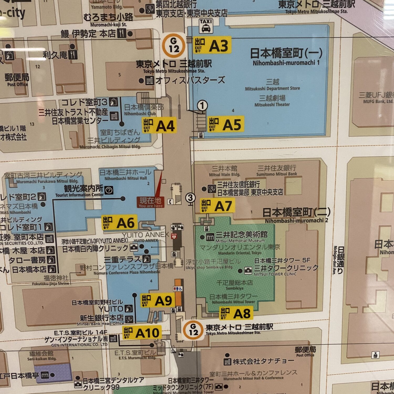 三越前駅　案内マップ