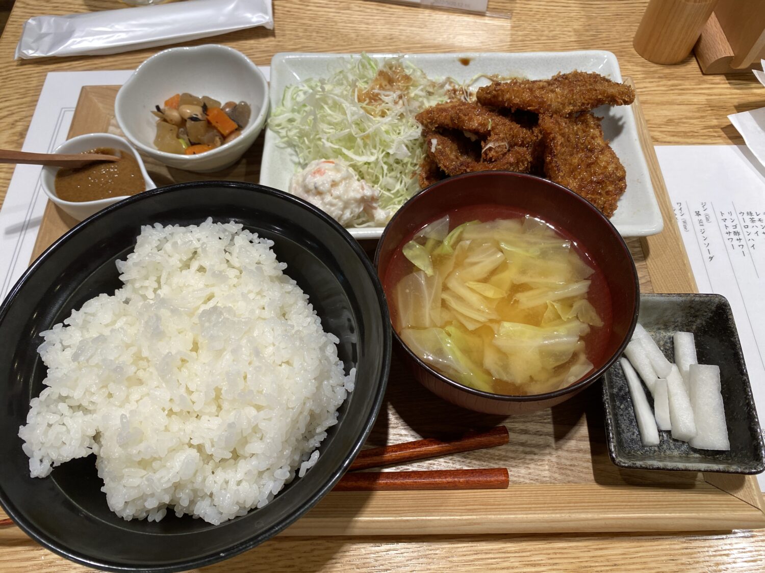 奏す庵(そうすあん)のワセカツ定食の写真