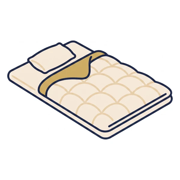 お棺用布団のイラスト