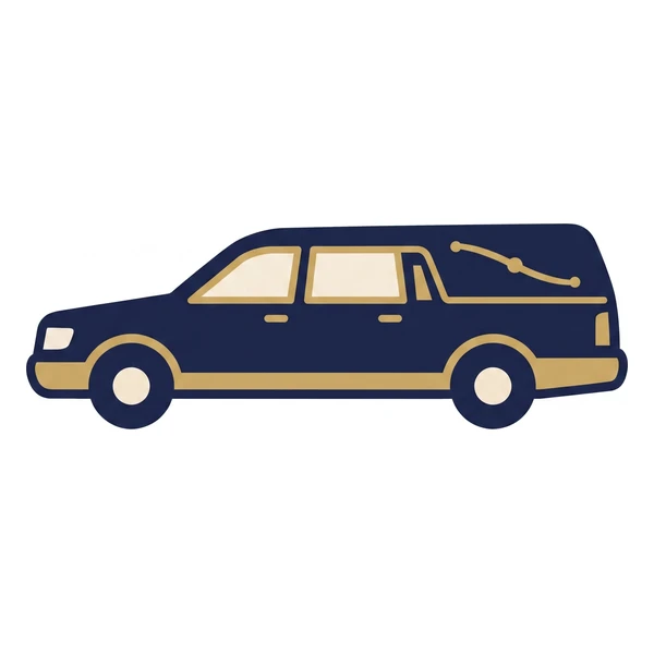 霊柩車のイラスト